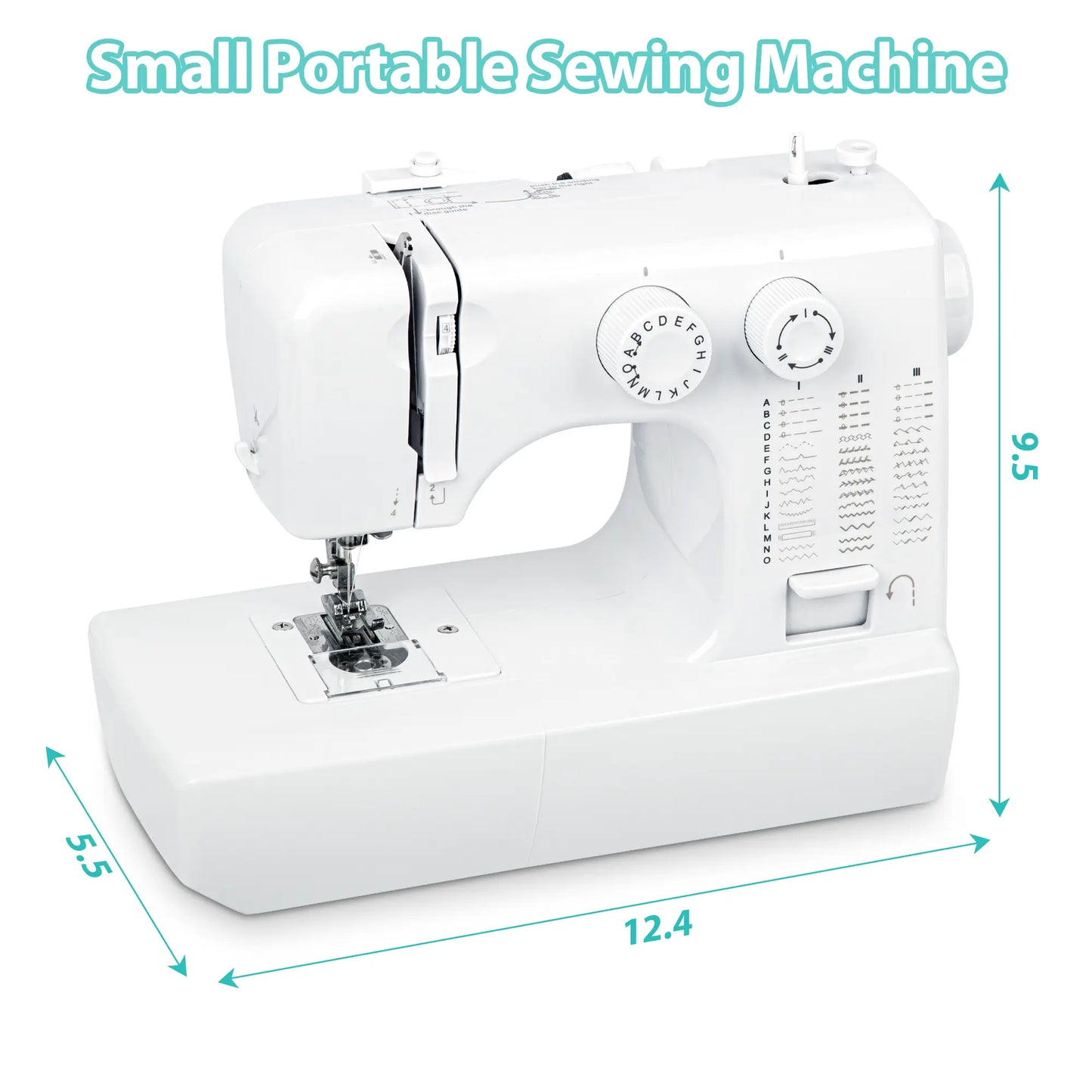 BCOOSS Sewing Machine for Beginner Portable Sewing Machine With 45 Stitches and 3 Sewing Feet