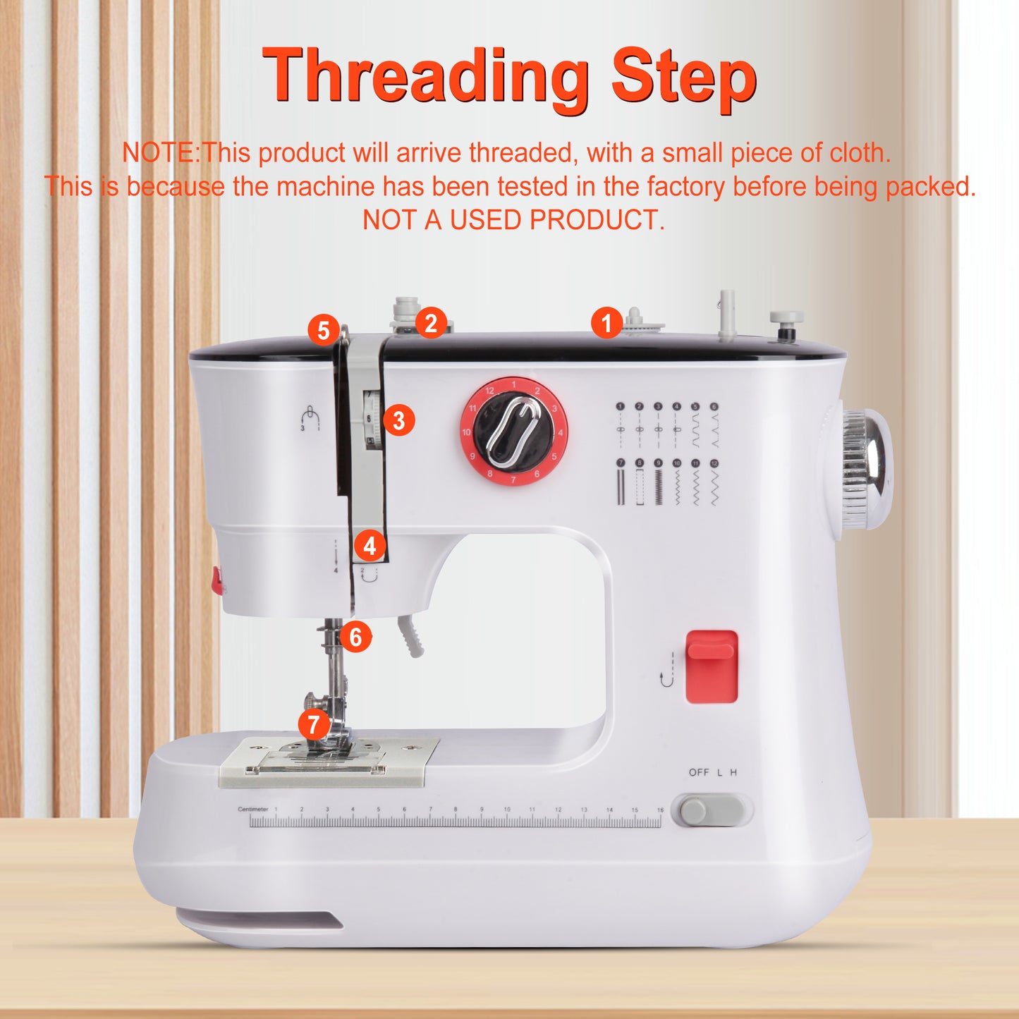 BCOOSS Sewing Machine for Beginners Electric Portable 12 Built-in Stitches with Extension Table