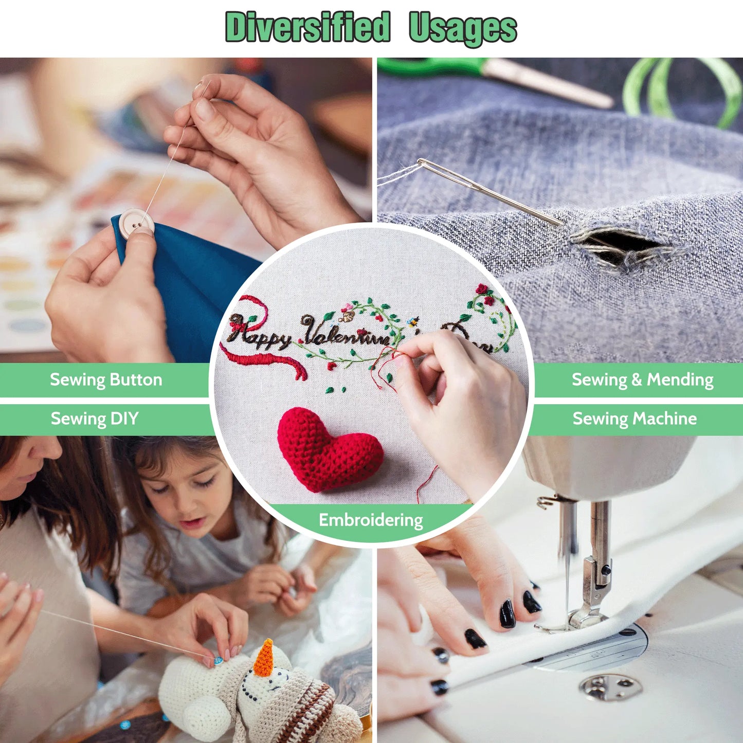 BCOOSS 180PCS Sewing Kits for Adults Beginners with Thread and Needles Travel Sewing Supplies Accessories Includes Yarn Rolls,Scissors,Tape Measure