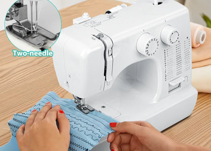 BCOOSS Sewing Machine for Beginner Portable Sewing Machine With 45 Stitches and 3 Sewing Feet